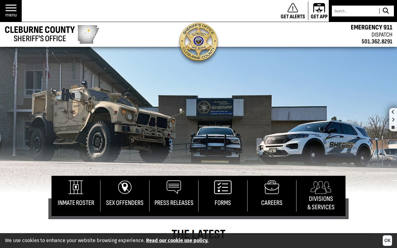 Cleburne County Sheriff recent arrest booking and release page